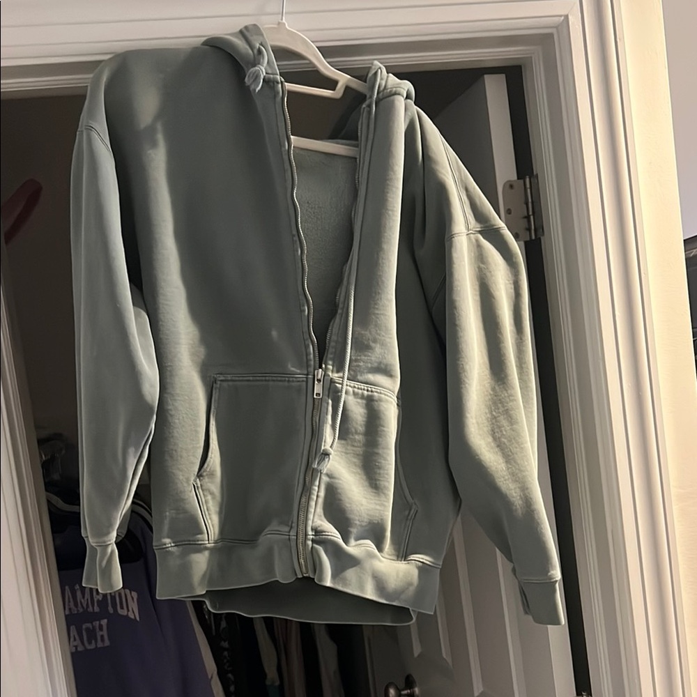 Green Zip-Up Hoodie